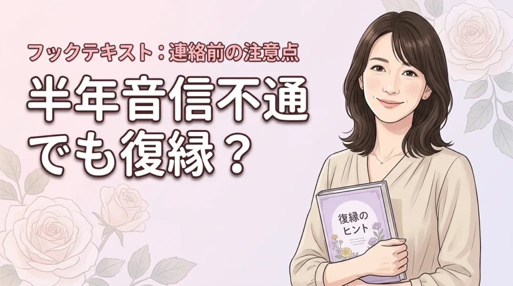半年間の音信不通でも復縁は可能？元彼の本音と失敗しない連絡の送り方