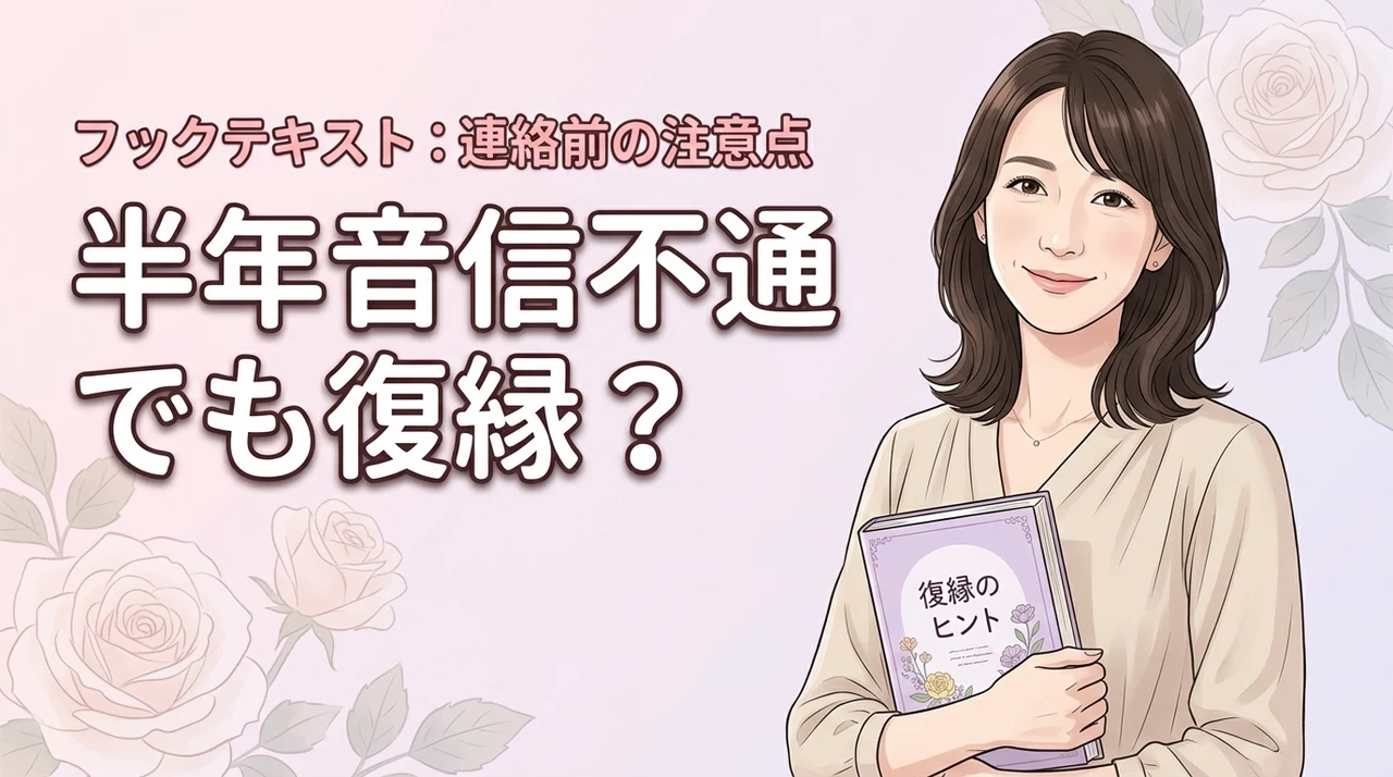 半年間の音信不通でも復縁は可能?元彼の本音と失敗しない連絡の送り方