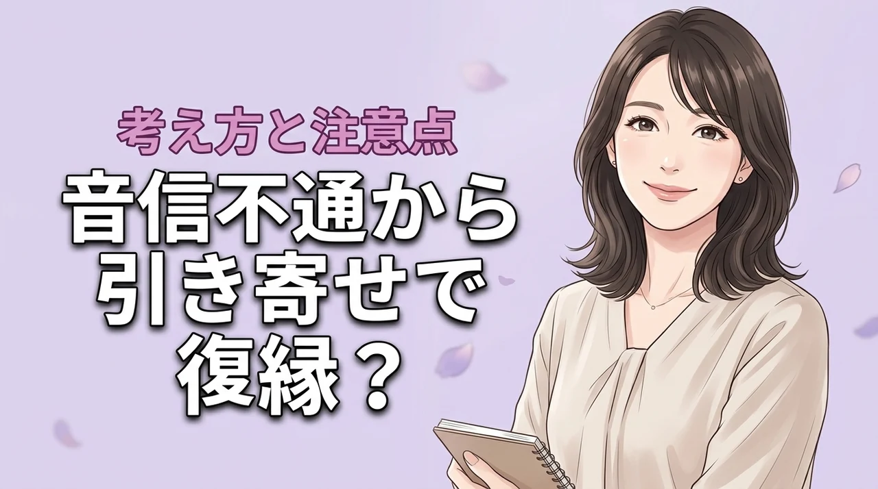 音信不通から復縁を叶える引き寄せの法則4ステップ！自分を整える5つのメリット