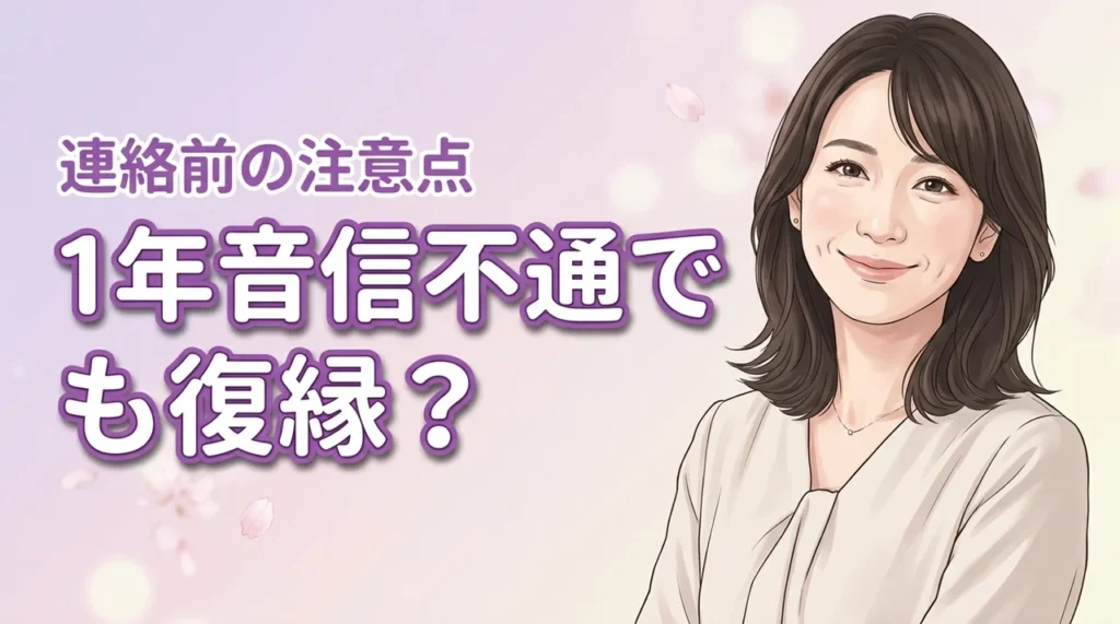 1年音信不通でも復縁は可能？元彼の心理状態と連絡を再開する3つの注意点