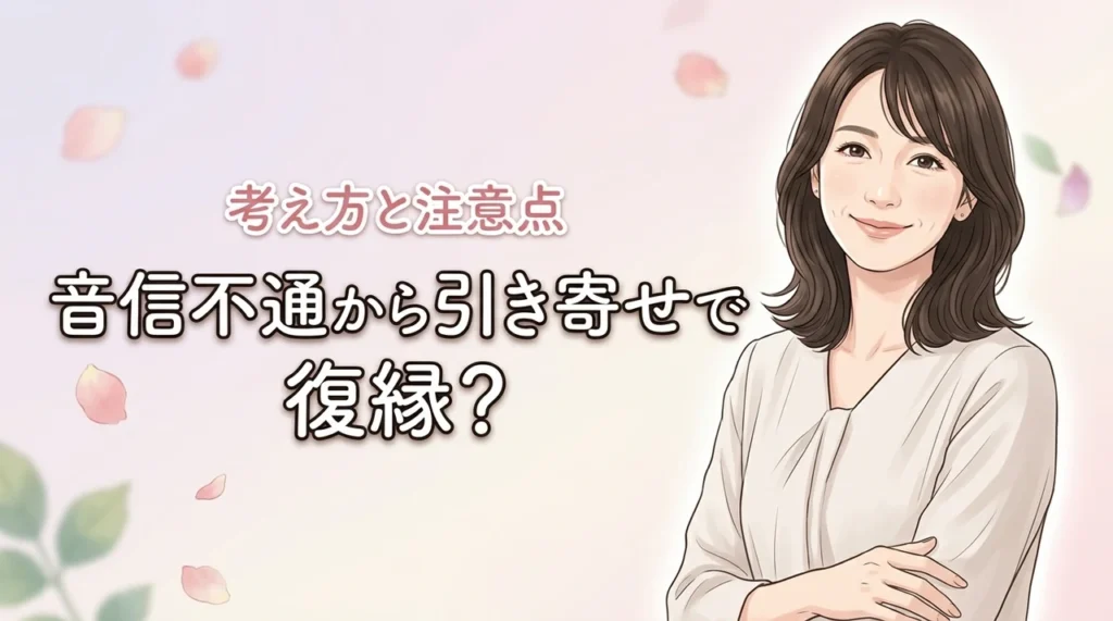 音信不通から引き寄せの法則で復縁を叶える4ステップ！3つの前兆サインも公開（記事のアイキャッチ画像）