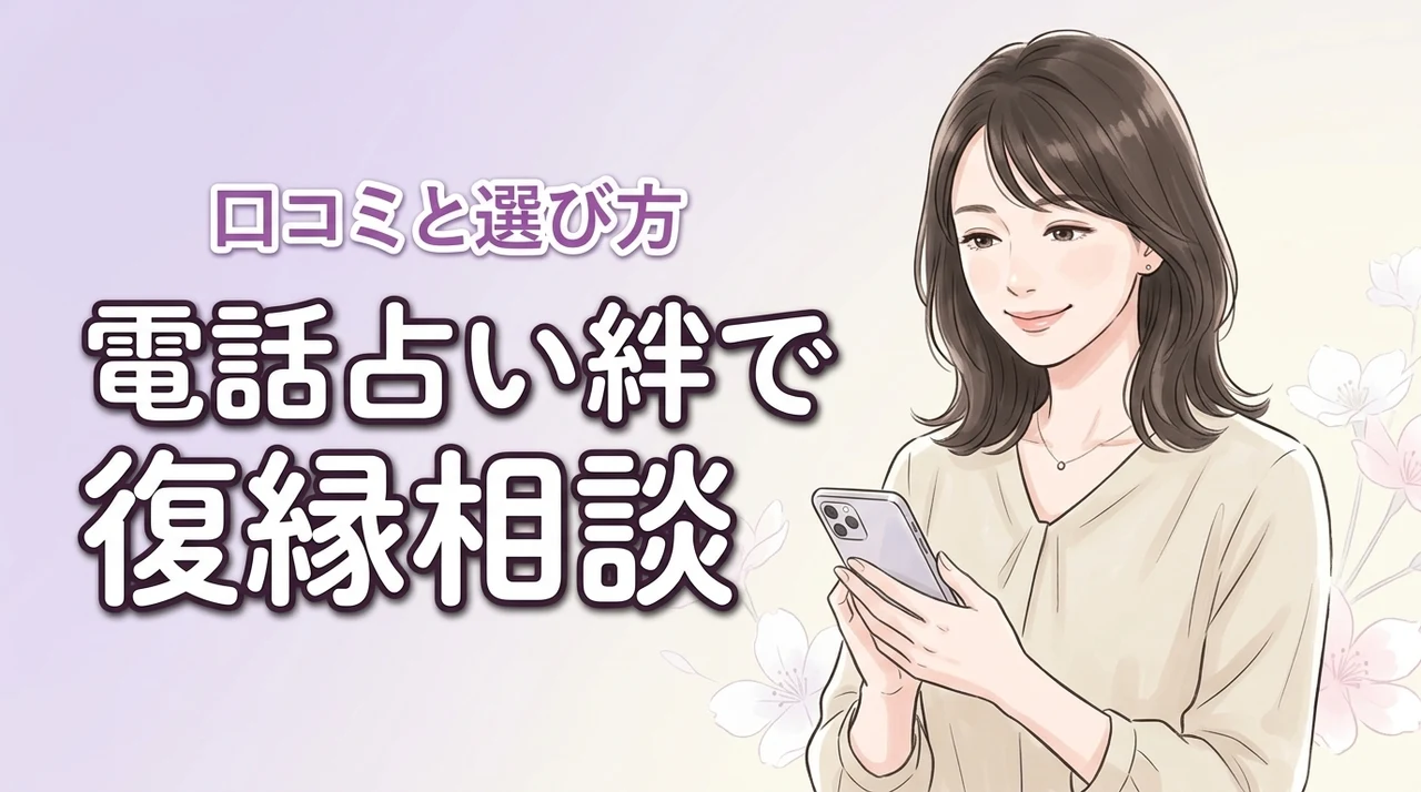 【電話占い絆】復縁に強い占い師5選！初回3000円分無料特典でお得に占う方法（記事のアイキャッチ画像）