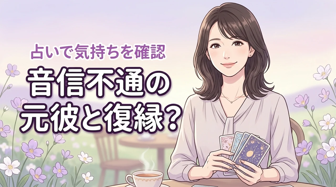 元彼と音信不通で復縁を諦める前に!占いでわかる相手の気持ちと動くタイミング(記事のアイキャッチ画像)